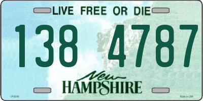 NH license plate 1384787