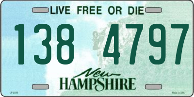 NH license plate 1384797