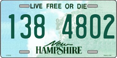 NH license plate 1384802