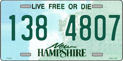 NH license plate 1384807