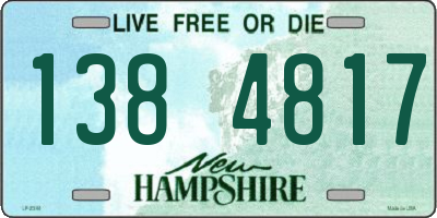 NH license plate 1384817