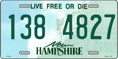 NH license plate 1384827
