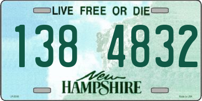 NH license plate 1384832