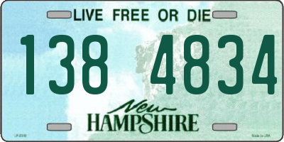 NH license plate 1384834