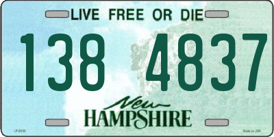 NH license plate 1384837