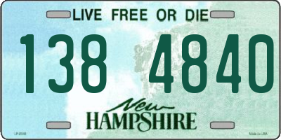 NH license plate 1384840