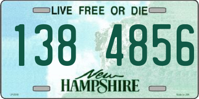 NH license plate 1384856