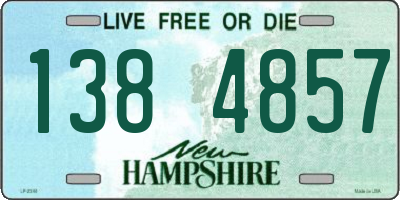 NH license plate 1384857
