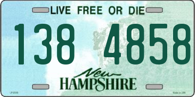 NH license plate 1384858