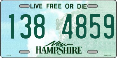 NH license plate 1384859