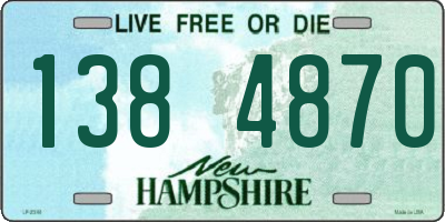 NH license plate 1384870