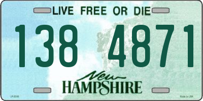NH license plate 1384871