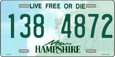 NH license plate 1384872