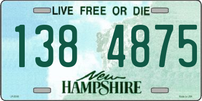 NH license plate 1384875