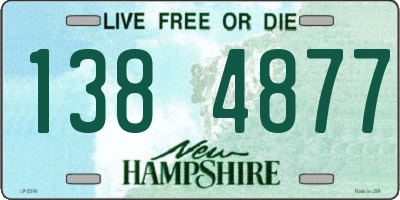 NH license plate 1384877