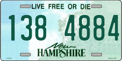NH license plate 1384884