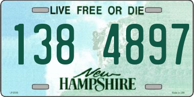 NH license plate 1384897