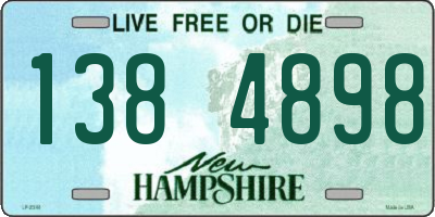 NH license plate 1384898