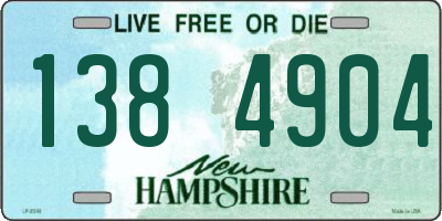 NH license plate 1384904
