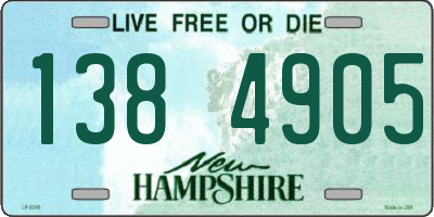 NH license plate 1384905