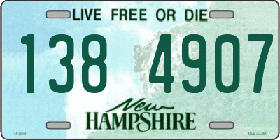NH license plate 1384907