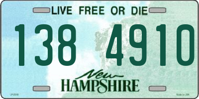 NH license plate 1384910