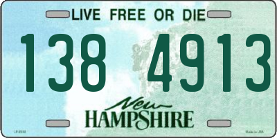 NH license plate 1384913