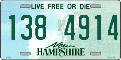 NH license plate 1384914