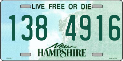 NH license plate 1384916