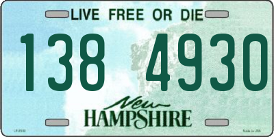 NH license plate 1384930