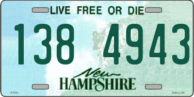 NH license plate 1384943