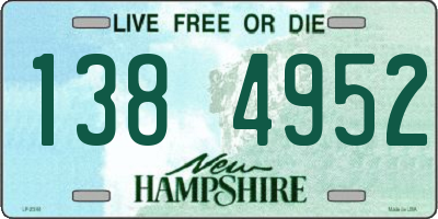 NH license plate 1384952