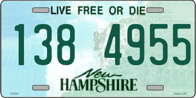 NH license plate 1384955