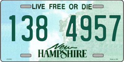 NH license plate 1384957