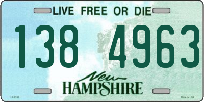 NH license plate 1384963