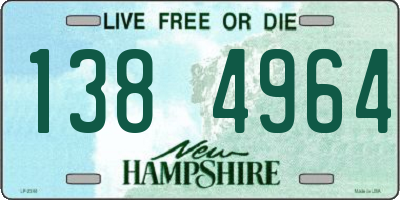 NH license plate 1384964