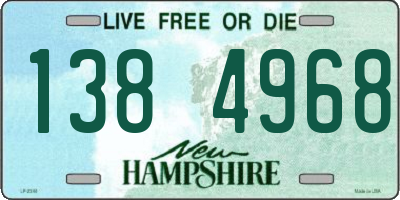 NH license plate 1384968