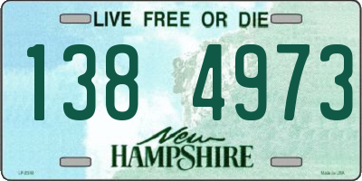 NH license plate 1384973