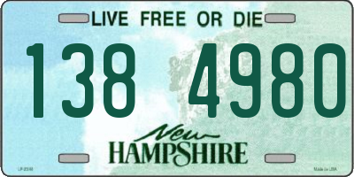 NH license plate 1384980