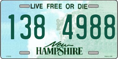 NH license plate 1384988