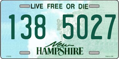 NH license plate 1385027