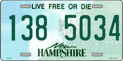 NH license plate 1385034
