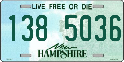 NH license plate 1385036