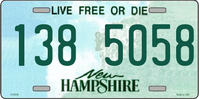 NH license plate 1385058