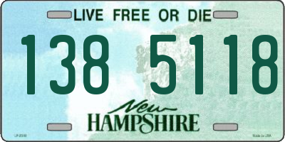 NH license plate 1385118
