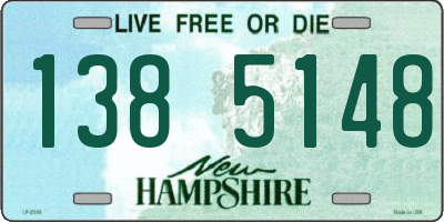NH license plate 1385148