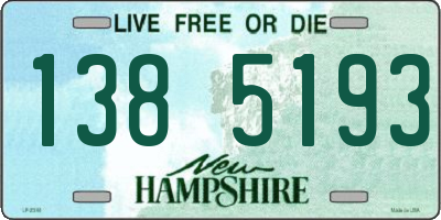 NH license plate 1385193