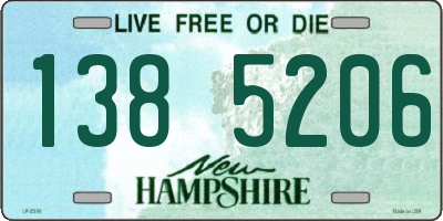NH license plate 1385206
