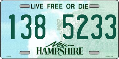 NH license plate 1385233