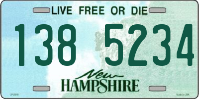 NH license plate 1385234